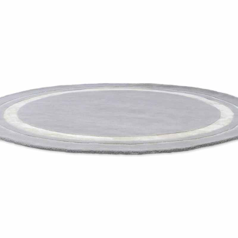 Redbrook 081804 Circle Rug by Laura Ashley in Silver Grey
