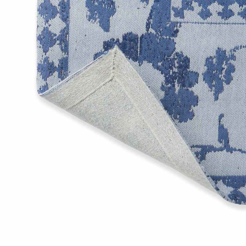 Newborough Jacquard 081608 Rug by Laura Ashley in Dark Seaspray Blue