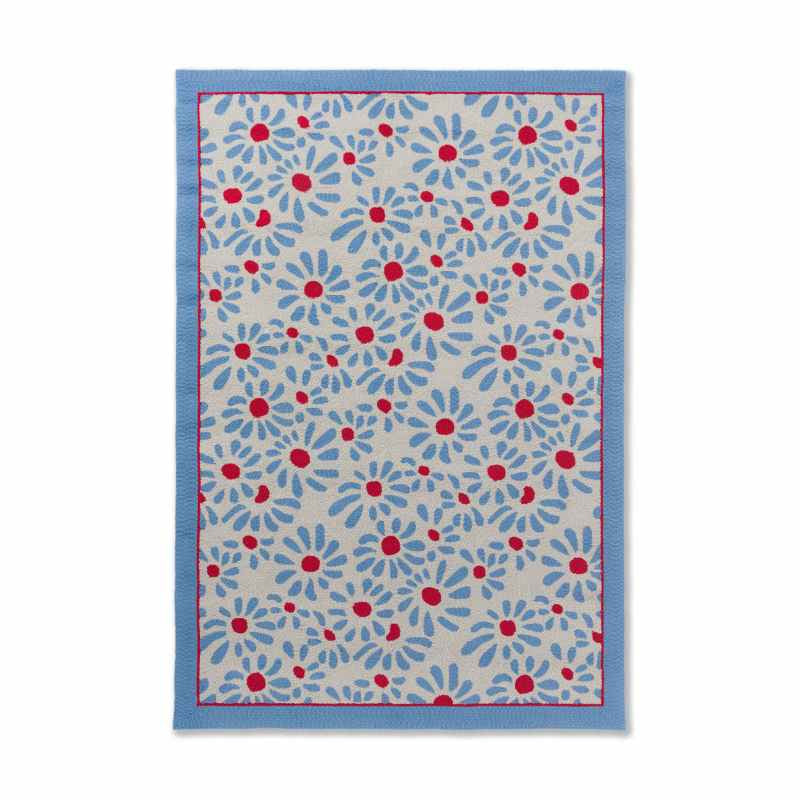 Thorncliff Daisy 480308 Indoor Outdoor Rug by Laura Ashley in Sky Blue