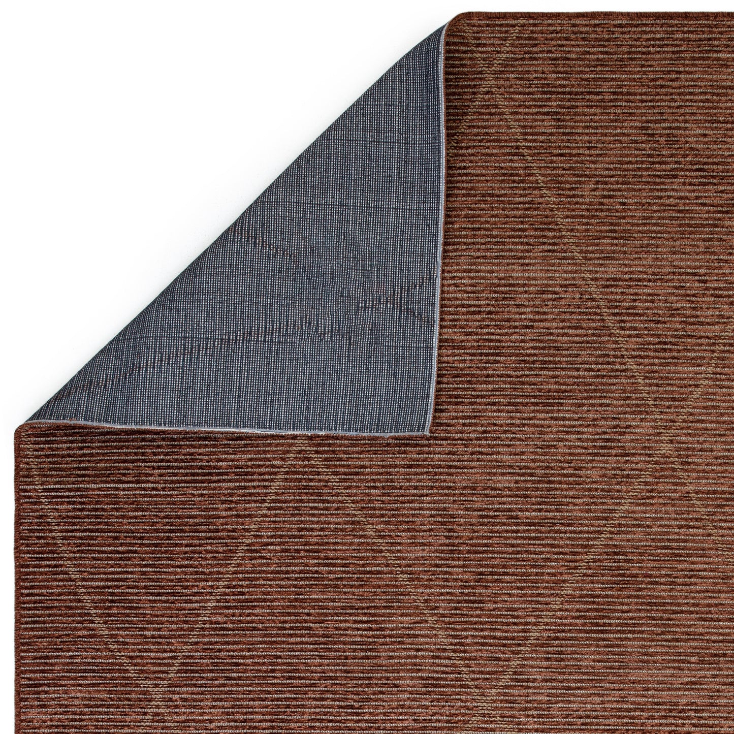 Mulberry Berber Jute Flatweave Rugs in Terracotta Orange