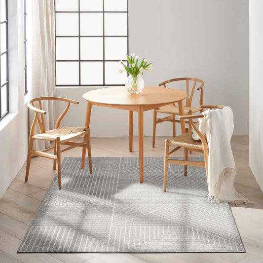 Calvin Klein Balance Rugs CK023 BLN01 in Grey Ivory White
