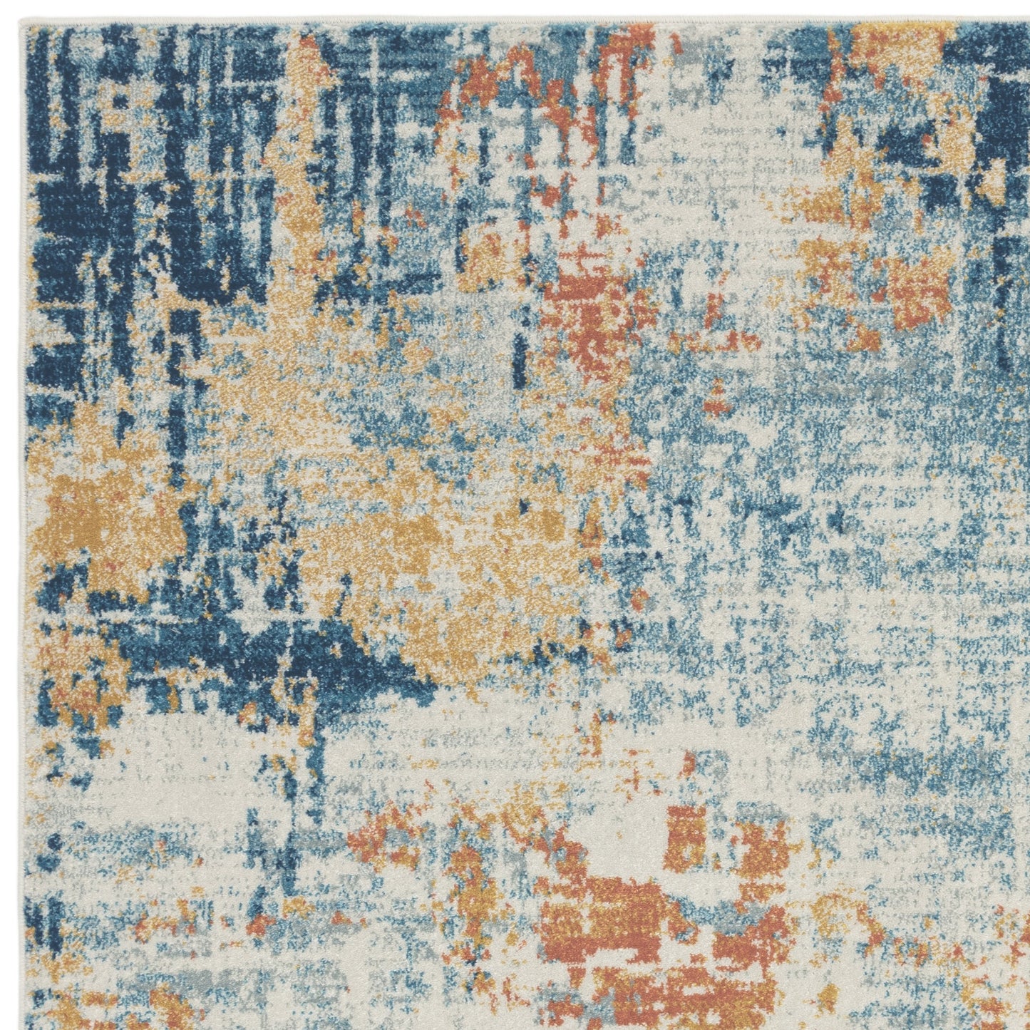 Nova Illusion Abstract NV39 Rugs in Ochre Yellow