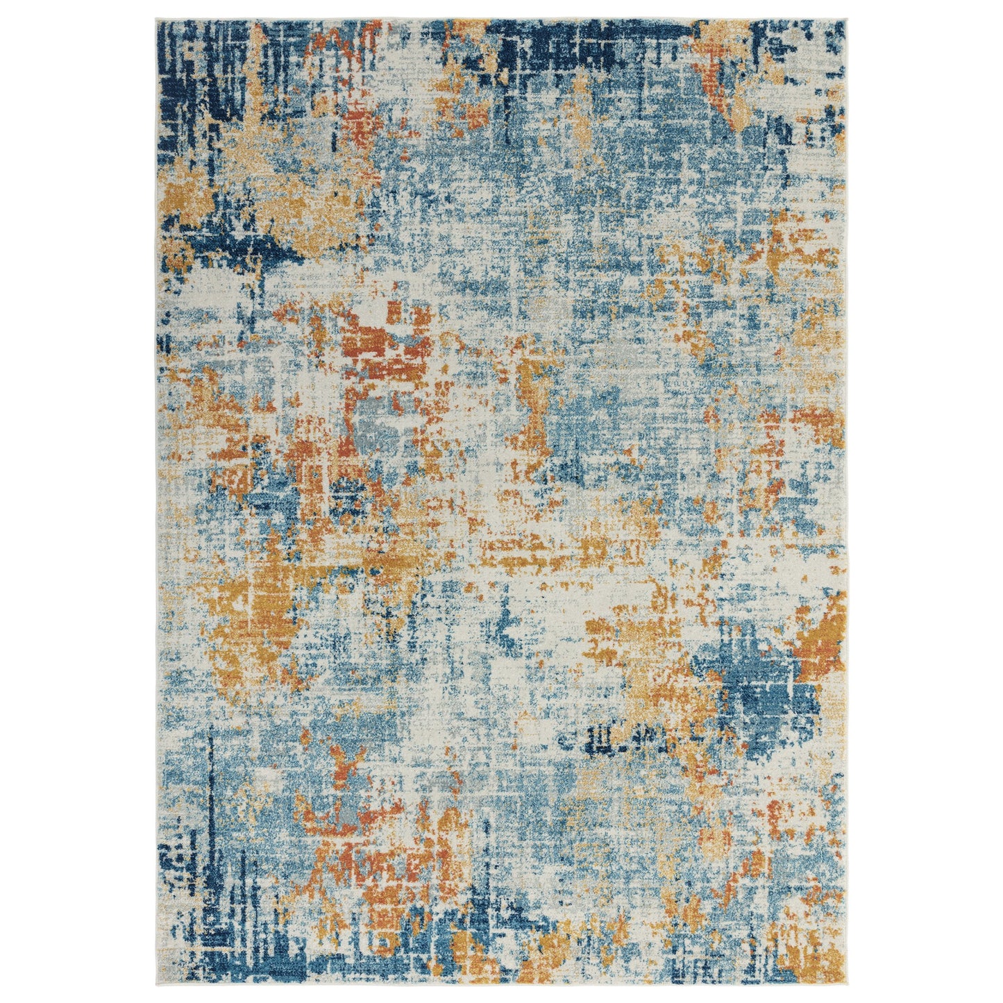 Nova Illusion Abstract NV39 Rugs in Ochre Yellow