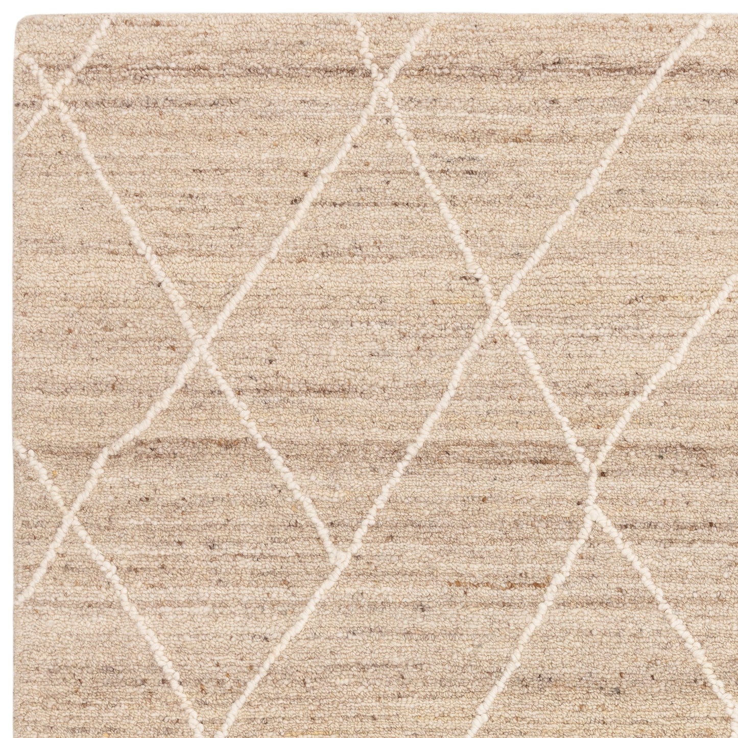 Noah Boho Moroccan Abstract Wool Rug in Natural