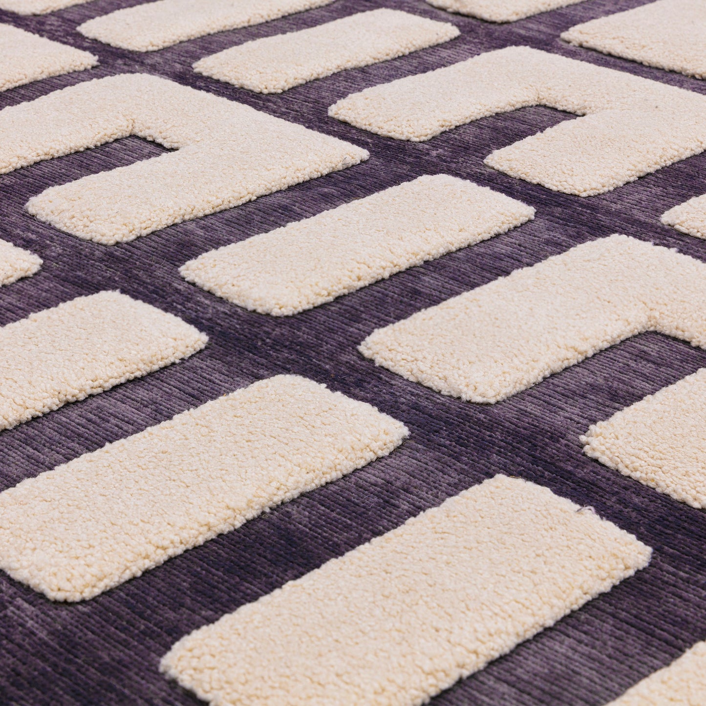 Valley Junction Geometric 3D Rug in Charcoal Grey Ivory