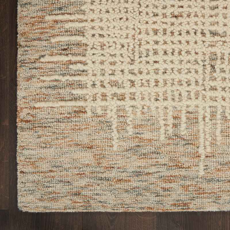 Colorado CLR03 Linear Wool Runner Rug by Nourison in Beige Multi