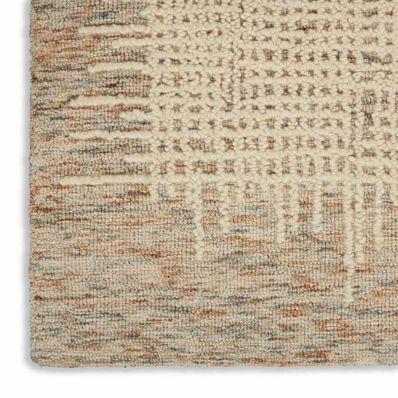 Colorado CLR03 Linear Wool Runner Rug by Nourison in Beige Multi