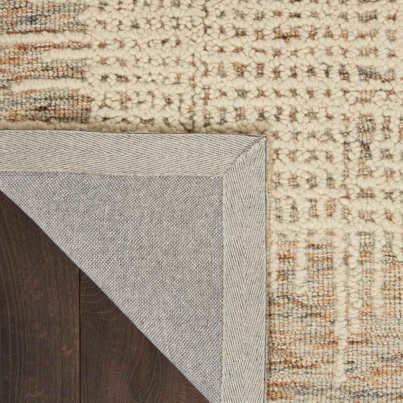 Colorado CLR03 Linear Wool Runner Rug by Nourison in Beige Multi