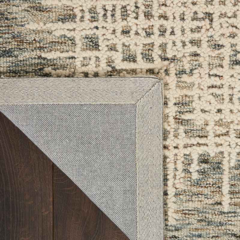 Colorado CLR03 Linear Wool Runner Rug by Nourison in Ivory Multi
