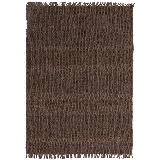 Grove Plain Flatweave Hand Woven Jute Rugs in Brown