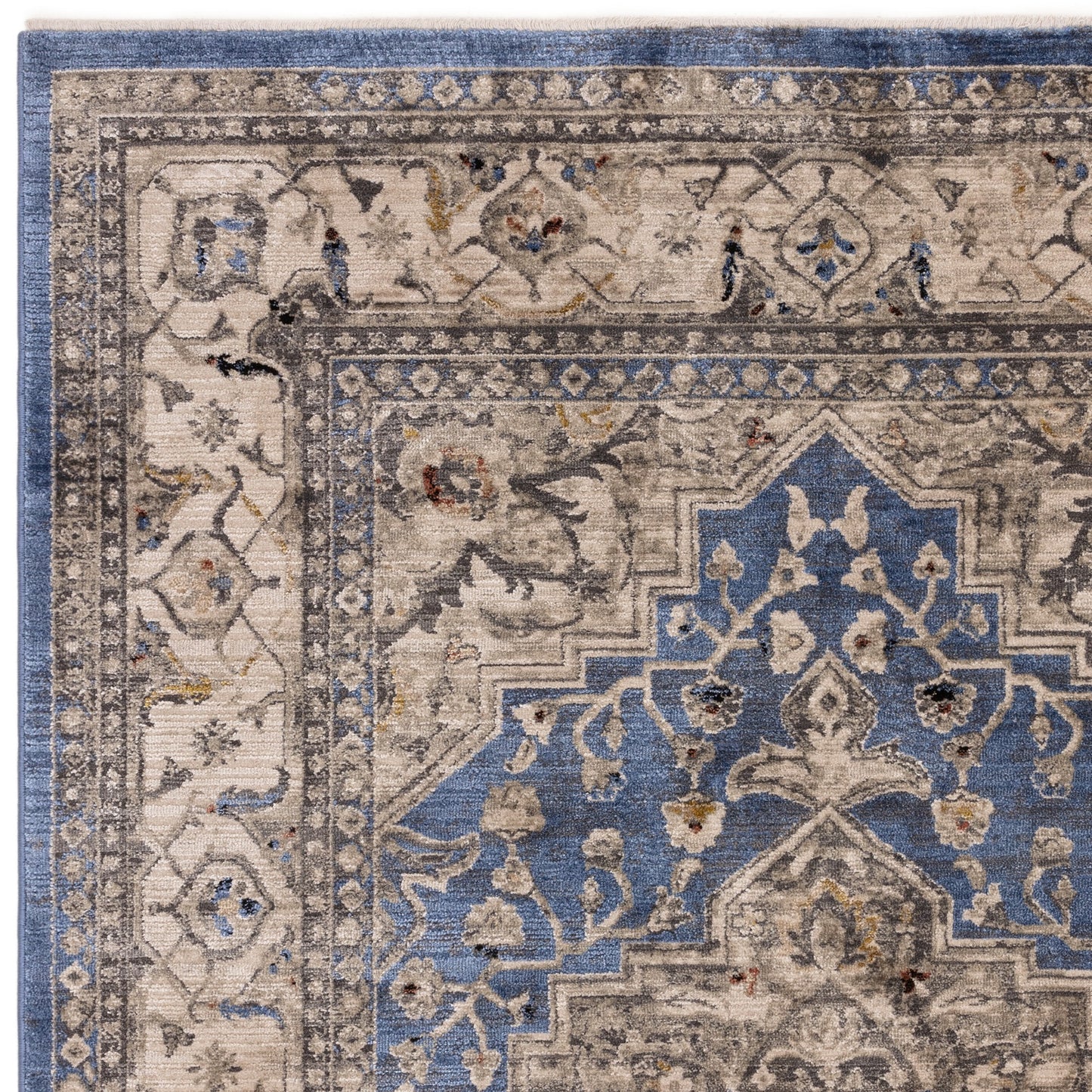 Sovereign Medallion Persian Traditional Rugs in Blue