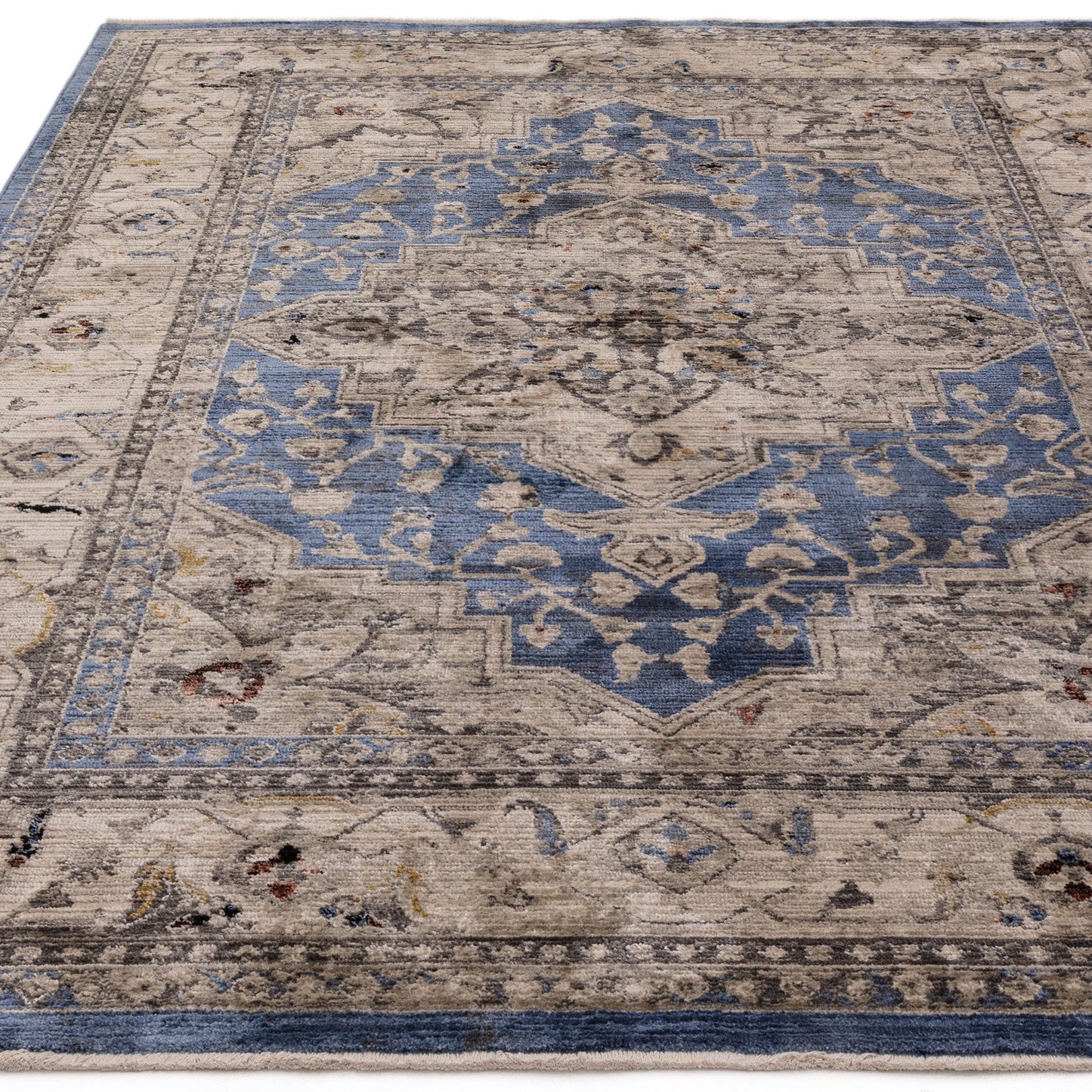 Sovereign Medallion Persian Traditional Rugs in Blue