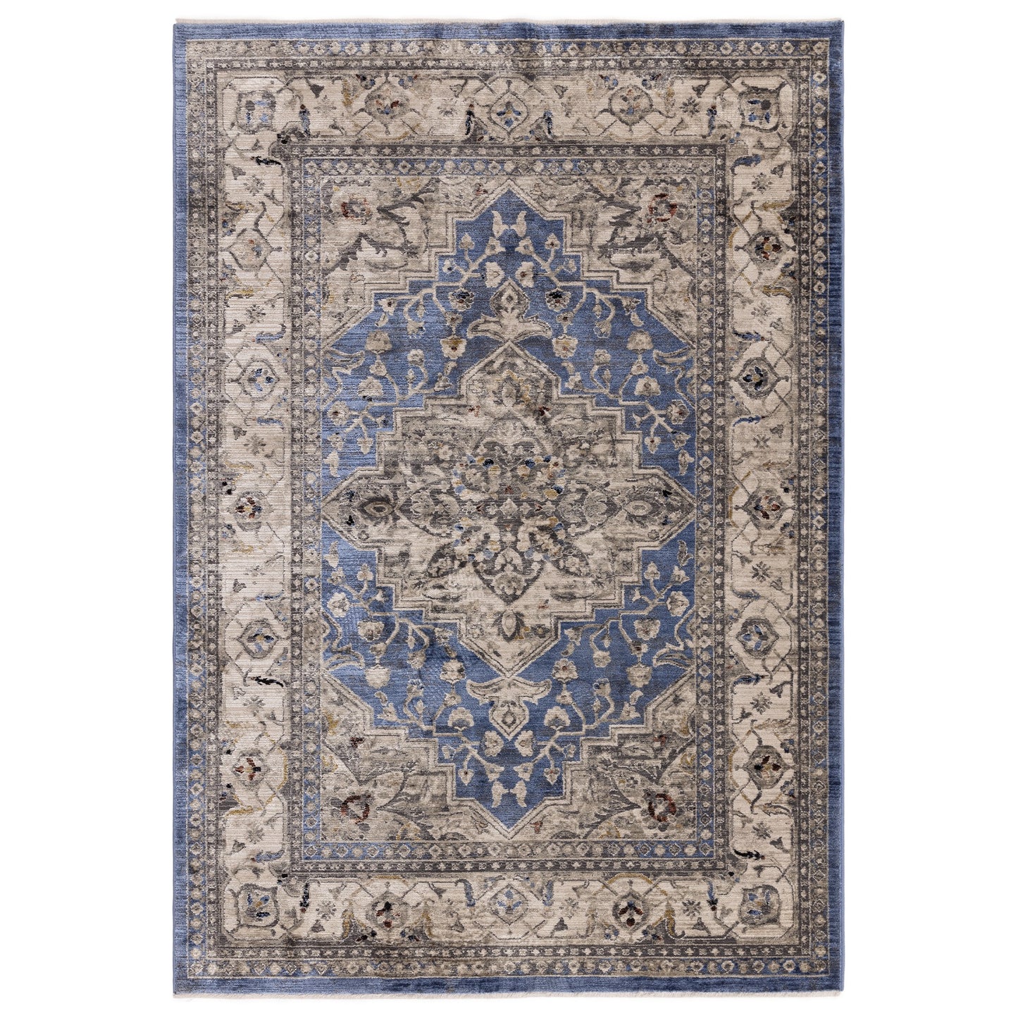 Sovereign Medallion Persian Traditional Rugs in Blue