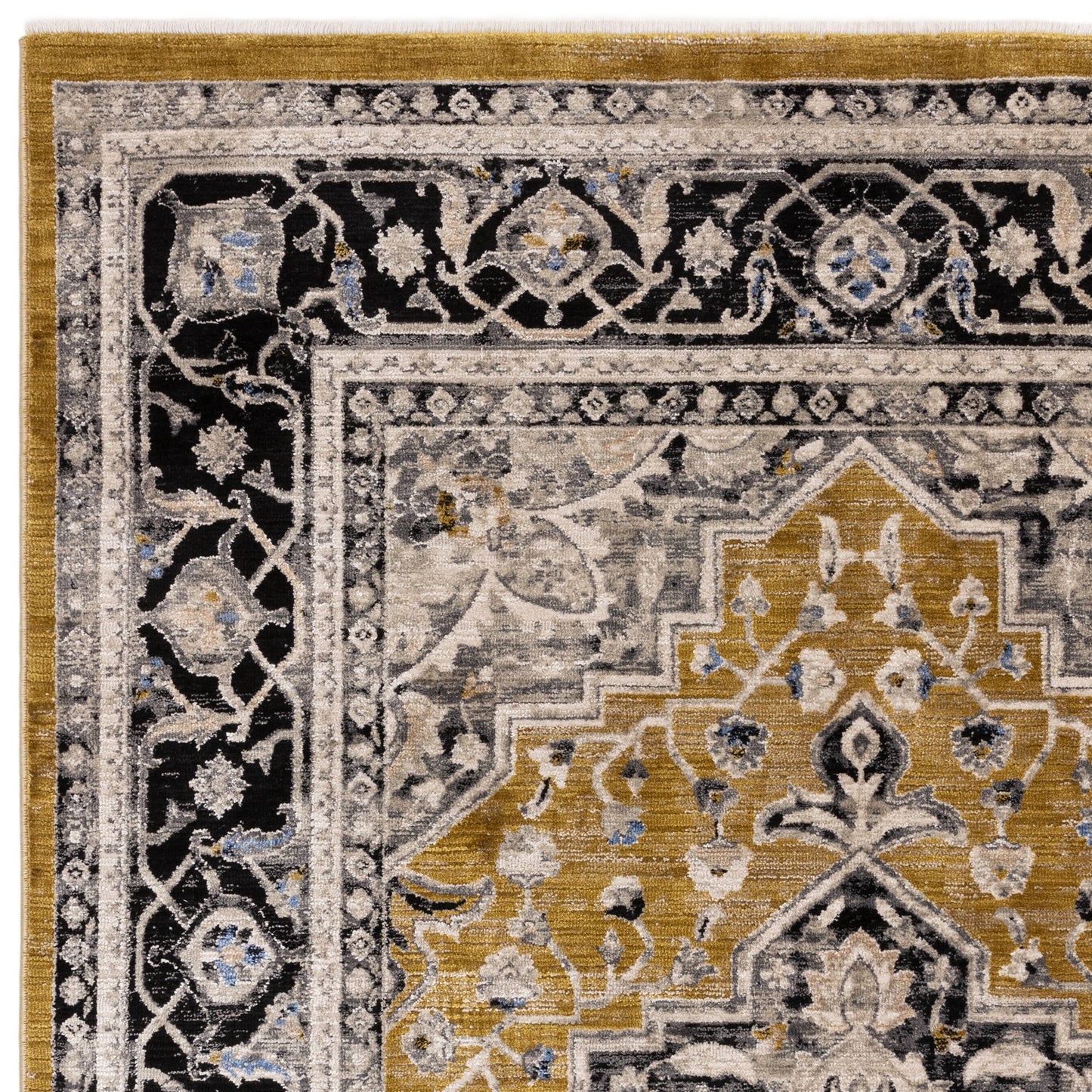 Sovereign Medallion Persian Traditional Rugs in Gold