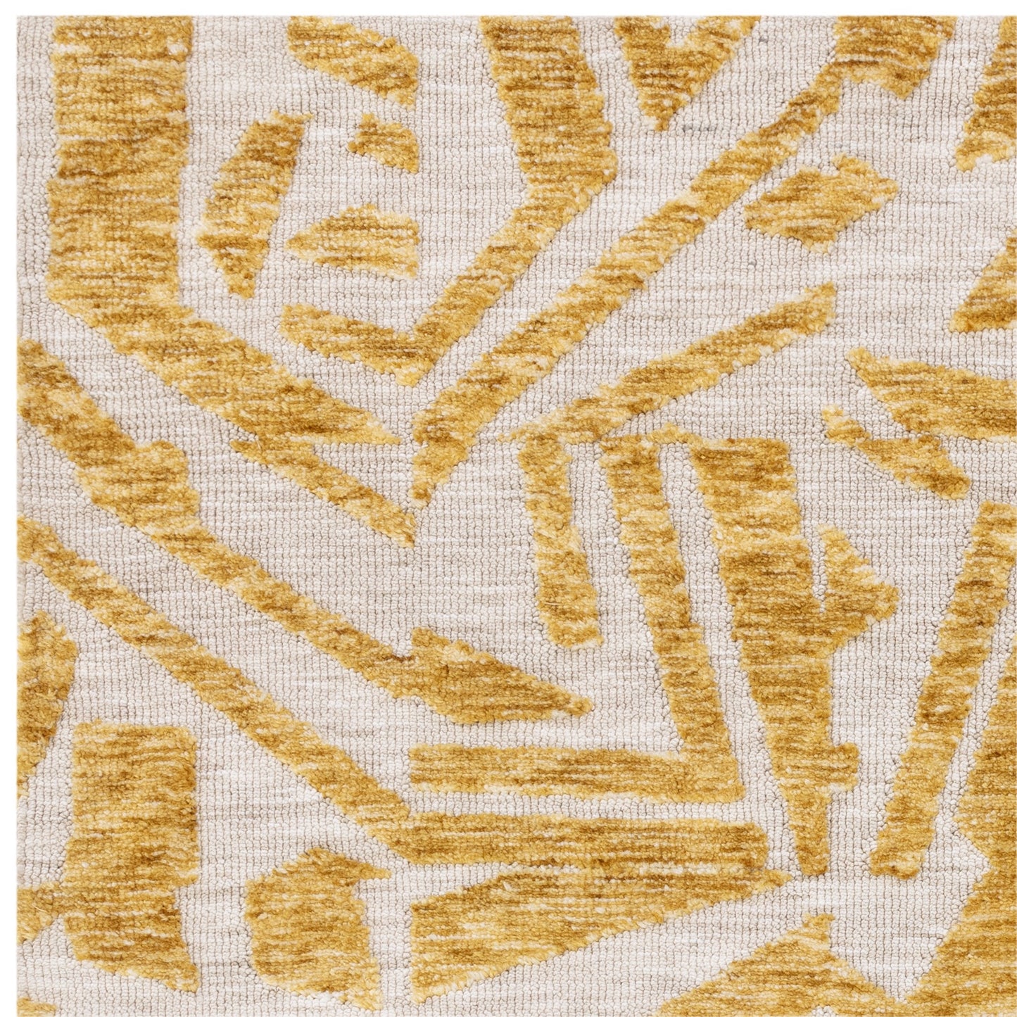 Mason Scatter Modern Abstract Rugs in Yellow Gold