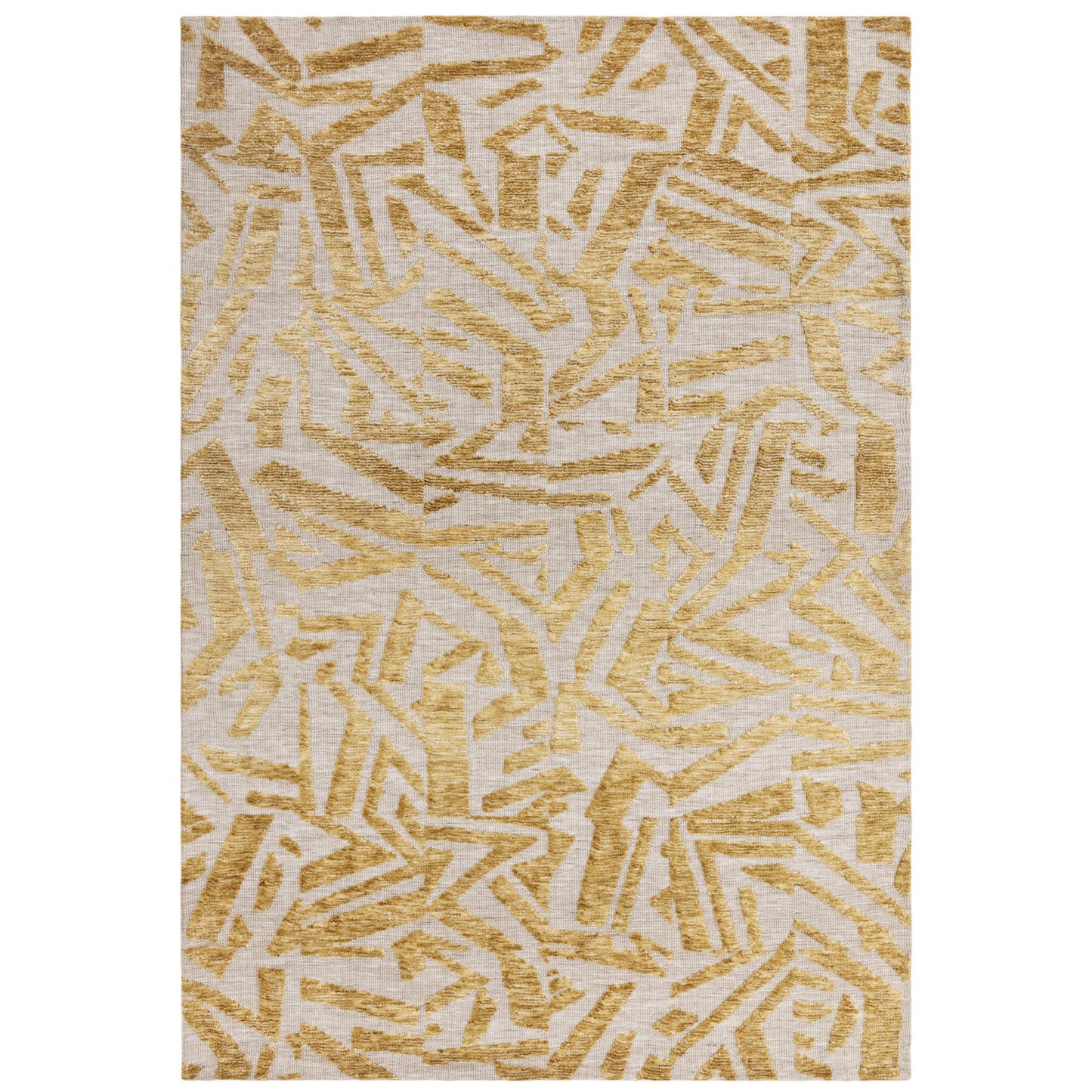 Mason Scatter Modern Abstract Rugs in Yellow Gold