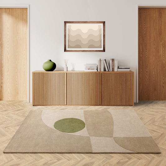 Reef Horizon RF31 Modern Geometric Rug in Neutral