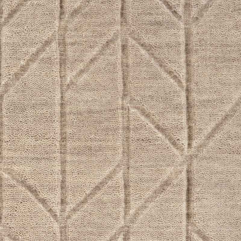 Alessia ALE01 Geometric Wool Rugs by Nourison in Beige