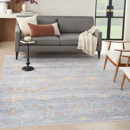 Elegant Heirlooms ELH02 Traditional Persian Rugs by Nourison in Blue Ivory