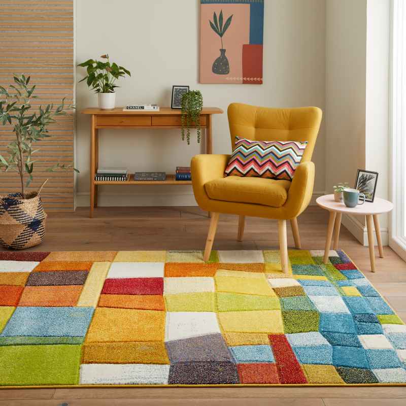 Tile Rug Concept Viva VIV102 Geometric Rug by Concept Looms in Multi – The Rug Seller