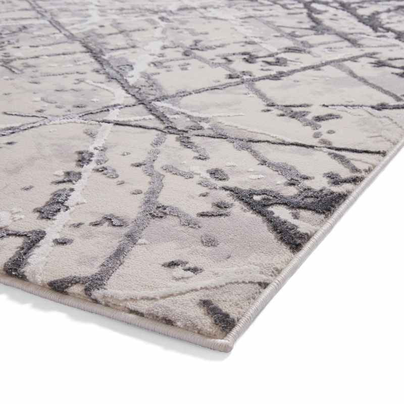 Artemis B8403A Modern Abstract Rugs in Silver Grey