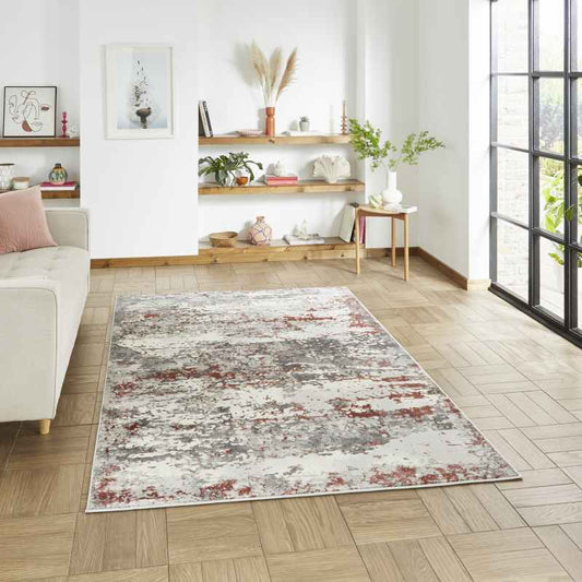 Artemis B9289A Modern Abstract Textured Rugs in Pink