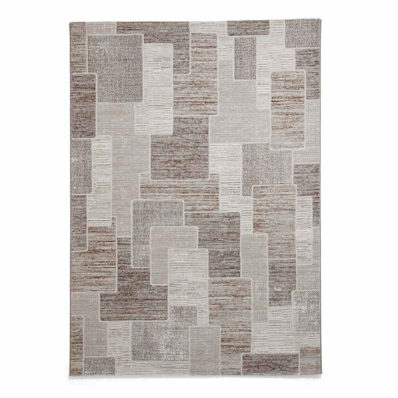 Creation 50178 Modern Geometric Rugs in Bronze Beige