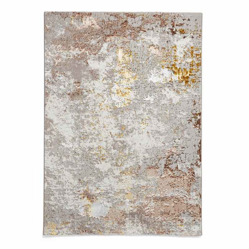 Creation 50179 Modern Abstract Rugs in Gold Beige