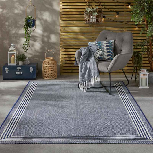 Concept Looms Terrazzo TRZ02 Indoor Outdoor Rugs in Blue