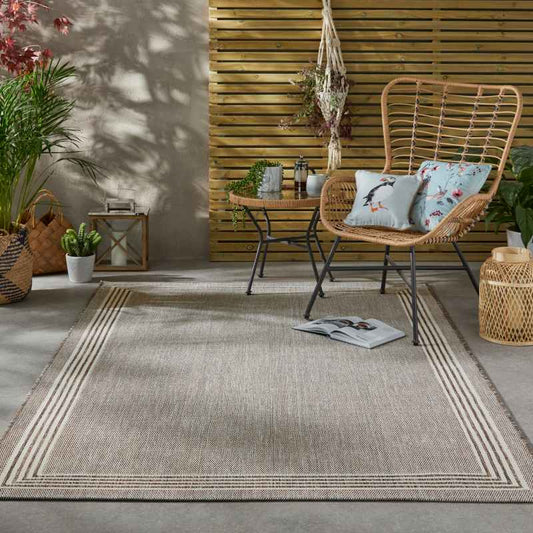 Concept Looms Terrazzo TRZ02 Indoor Outdoor Rugs in Earth Brown