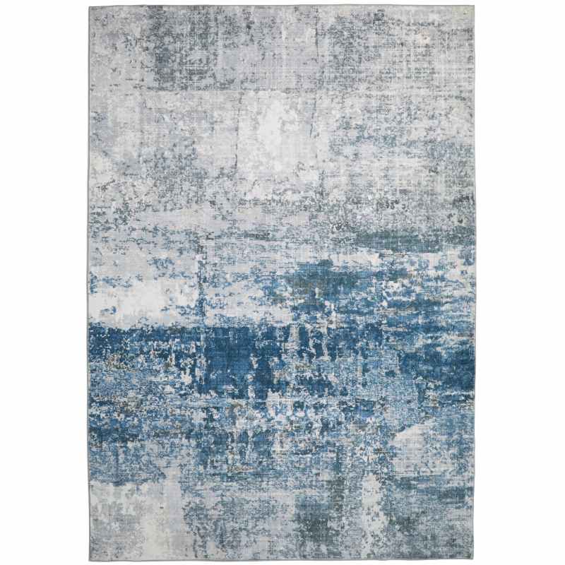 Concept Looms Lux Washable LUX07 Rugs in Ivory Blue