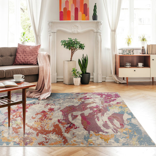 Colores Cloud Splash Abstract Rugs in CO06 Multi