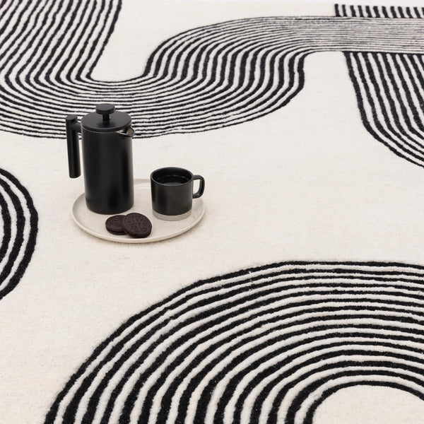 Matrix Arches MAX87 Wool Abstract Rugs in Black – The Rug Seller