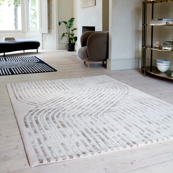 Matrix Solstice MAX99 Wool Carved Rugs in Ivory White – The Rug Seller