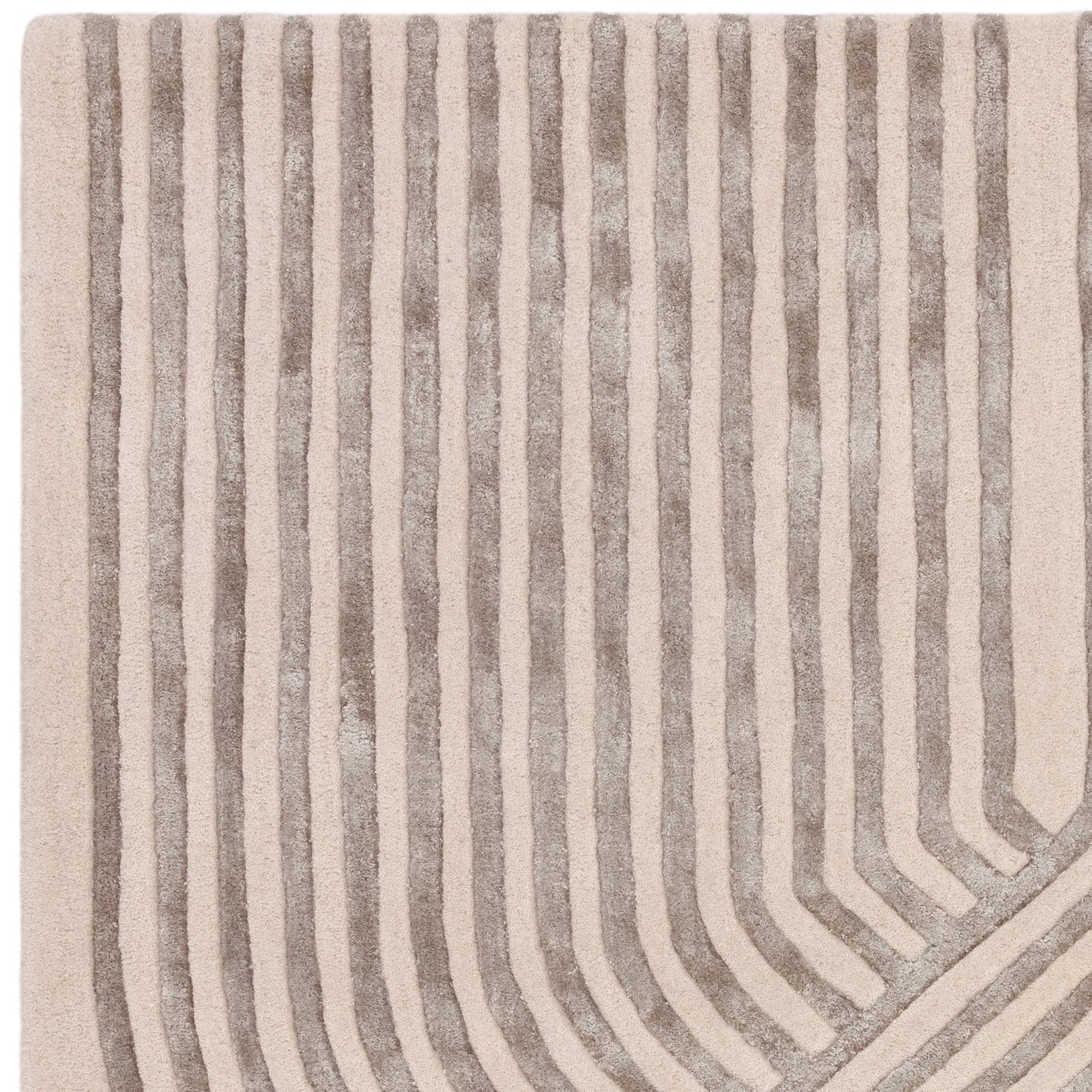 Matrix Solstice MAX99 Wool Carved Rugs in Ivory White