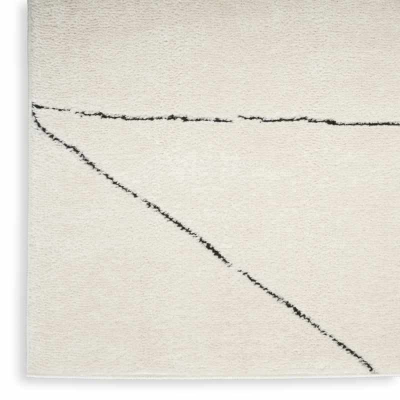 Modern Comfort MNC02 Geometric Rug by Nourison in Ivory Black