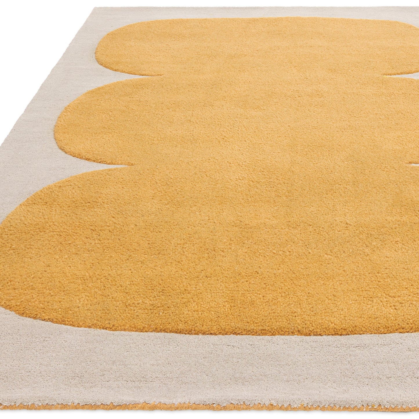 Canvas Sculpt 04 Modern Wool Abstract Rugs in Yellow