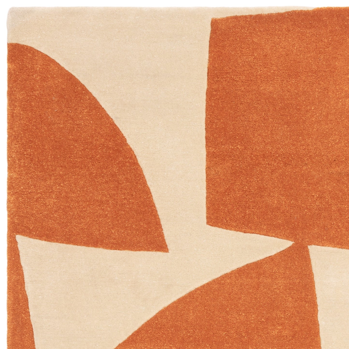 Romy Kite 05 Geometric Modern Abstract Rugs in Orange