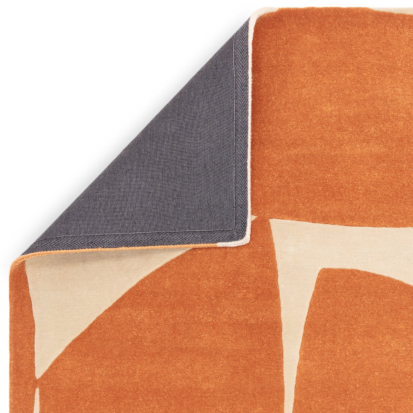 Romy Kite 05 Geometric Modern Abstract Rugs in Orange