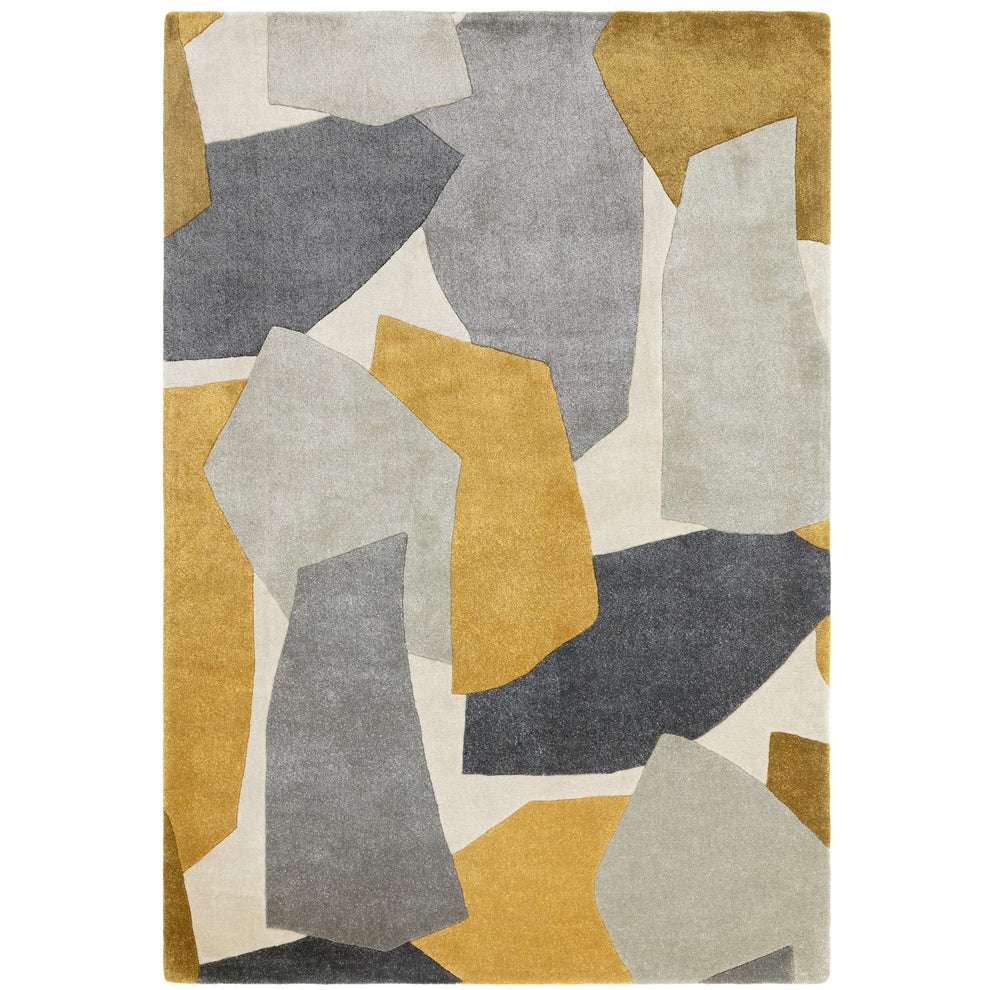 Romy Elements 10 Geometric Modern Rugs in Ochre – The Rug Seller