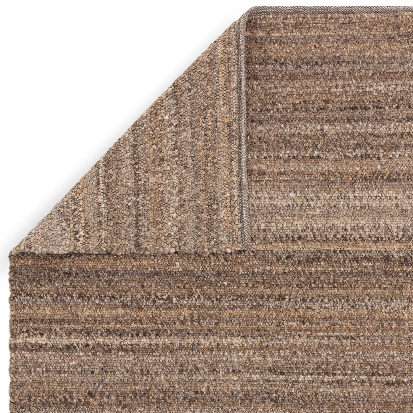 Abbus Modern Boucle Flatweave Rugs in Brown