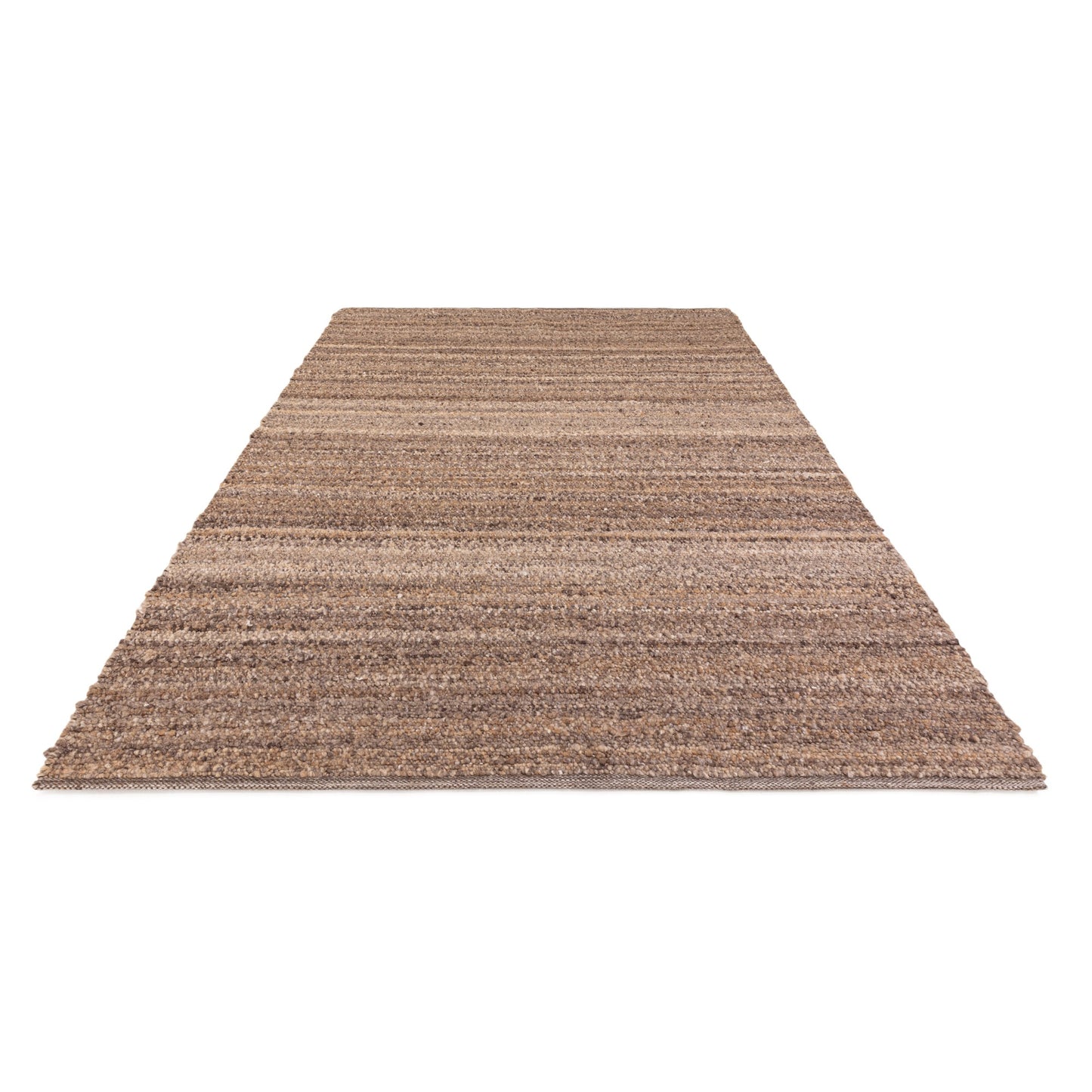 Abbus Modern Boucle Flatweave Rugs in Brown