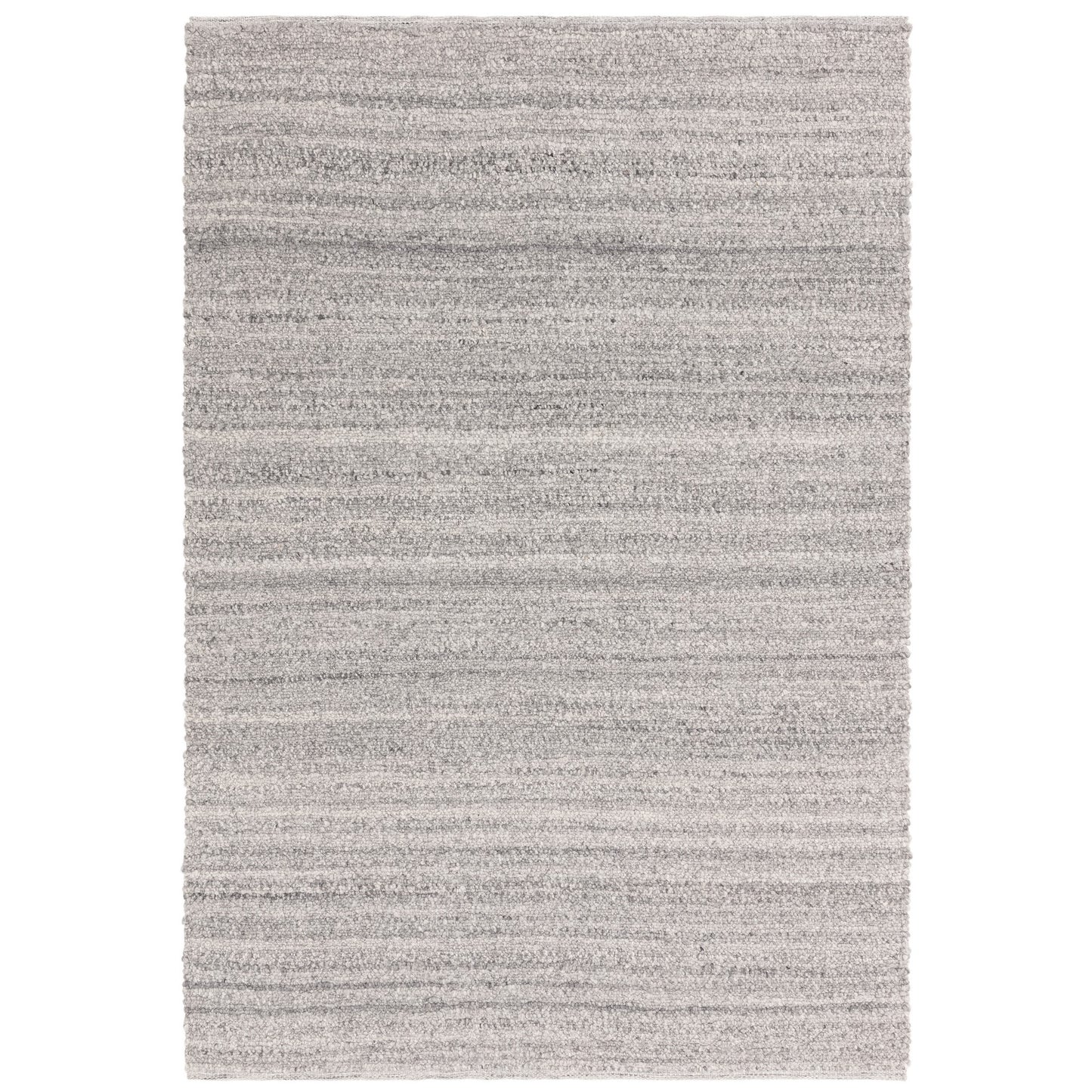 Abbus Modern Boucle Flatweave Rugs in Steel Grey
