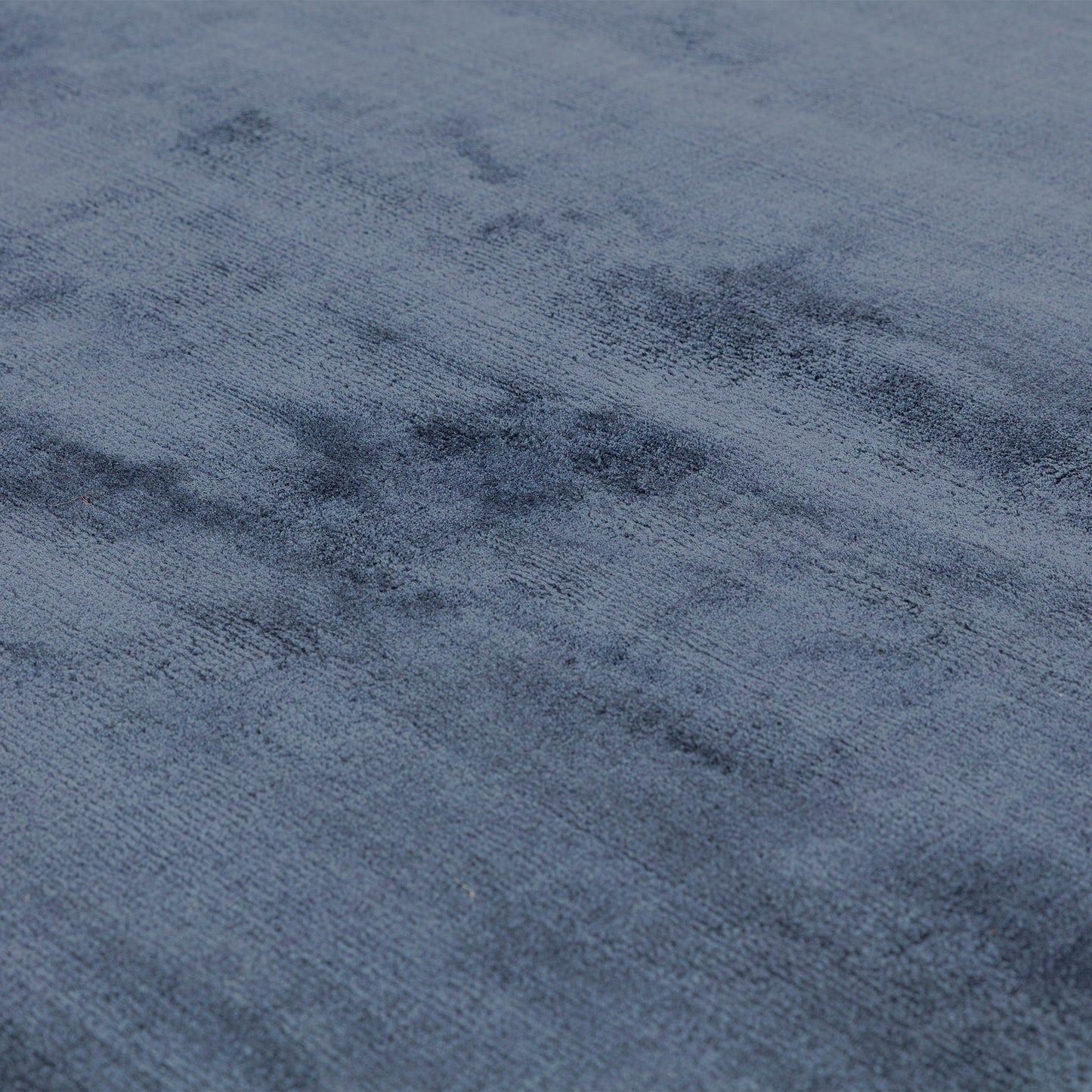 Gleam Modern Plain High Shine Rugs in Navy Blue