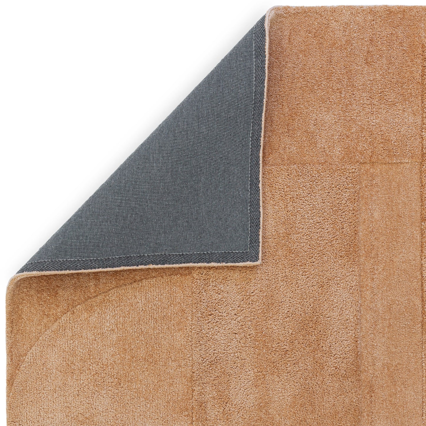 Tova Modern Plain Carved Geometric Rugs in Clay Brown