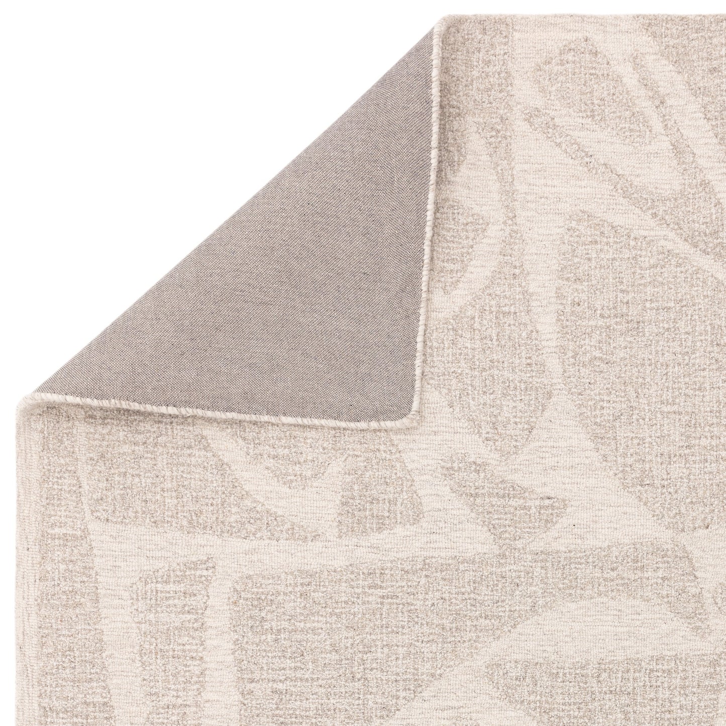 Loxley Boho Abstract Wool Modern Rugs in Chalk White
