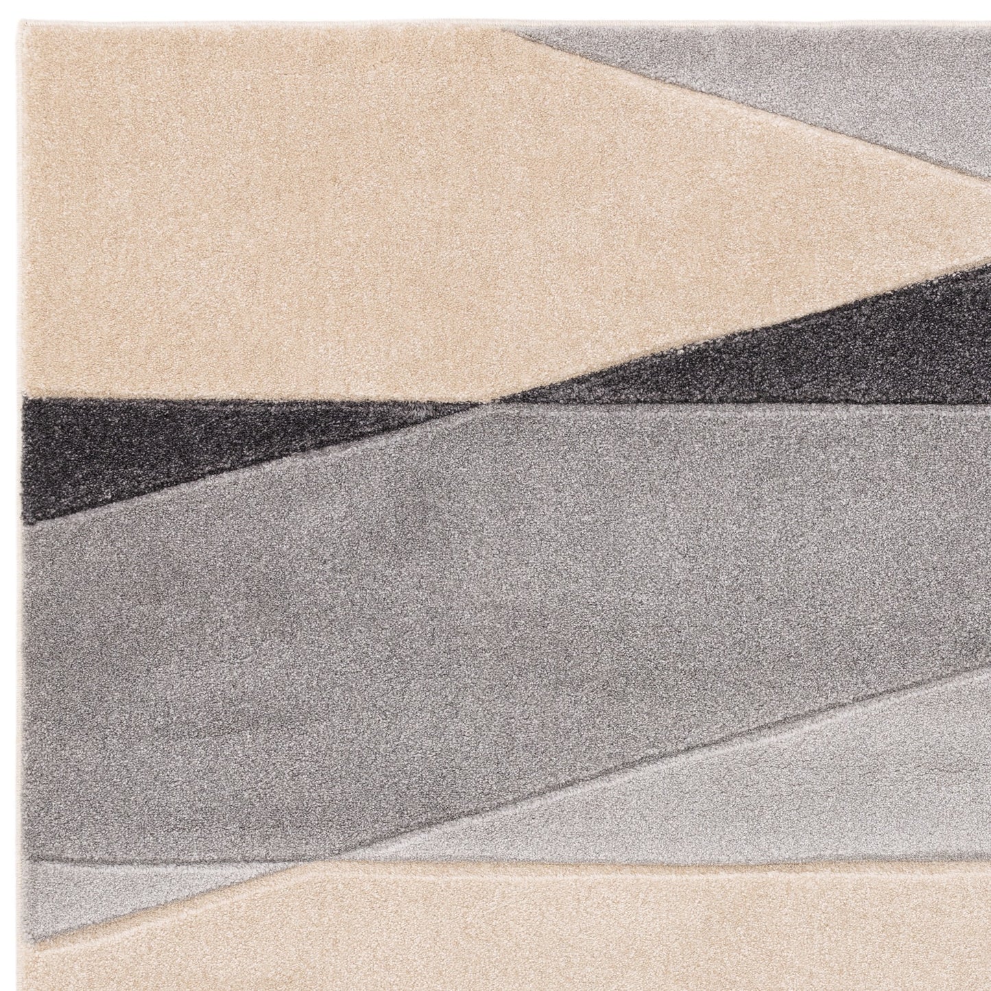 Sketch Segment Geometric Carved Rugs in SK24 Grey