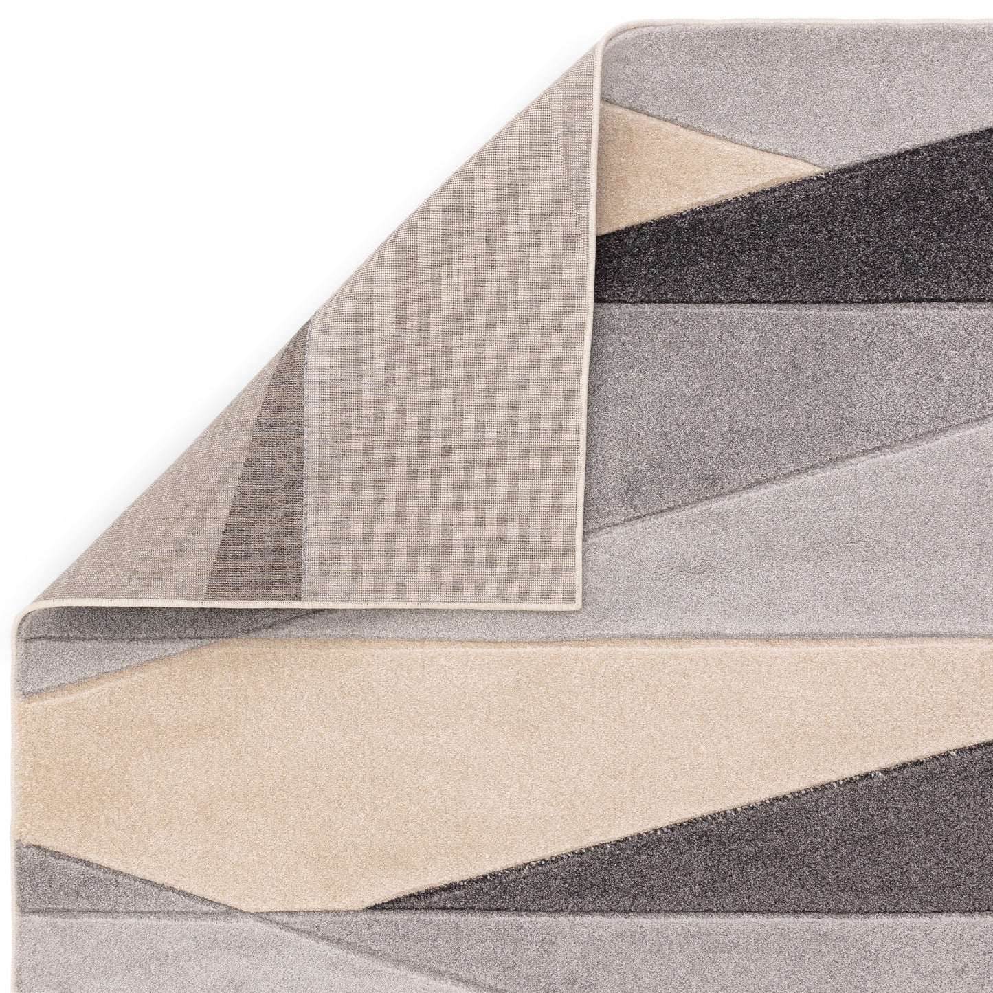 Sketch Segment Geometric Carved Rugs in SK24 Grey