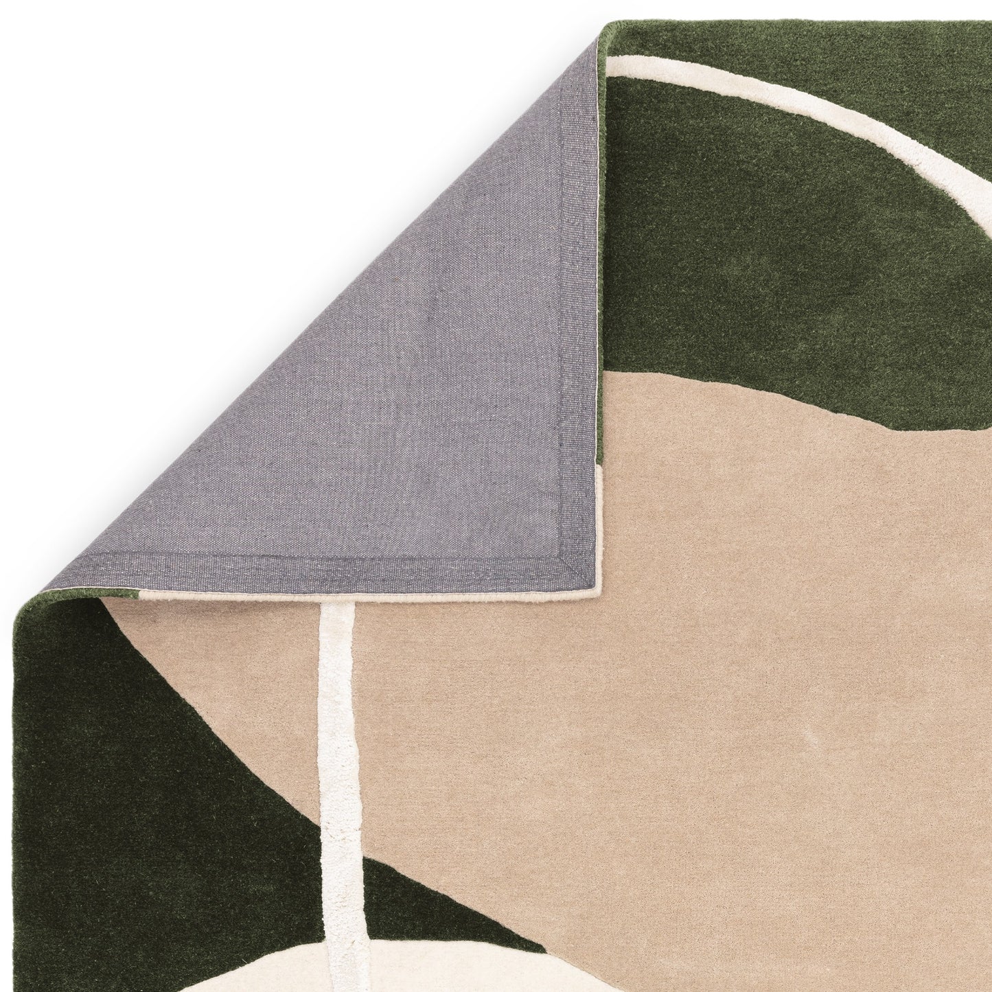 Matrix Signature MAX103 Wool Abstract Rugs in Moss Green