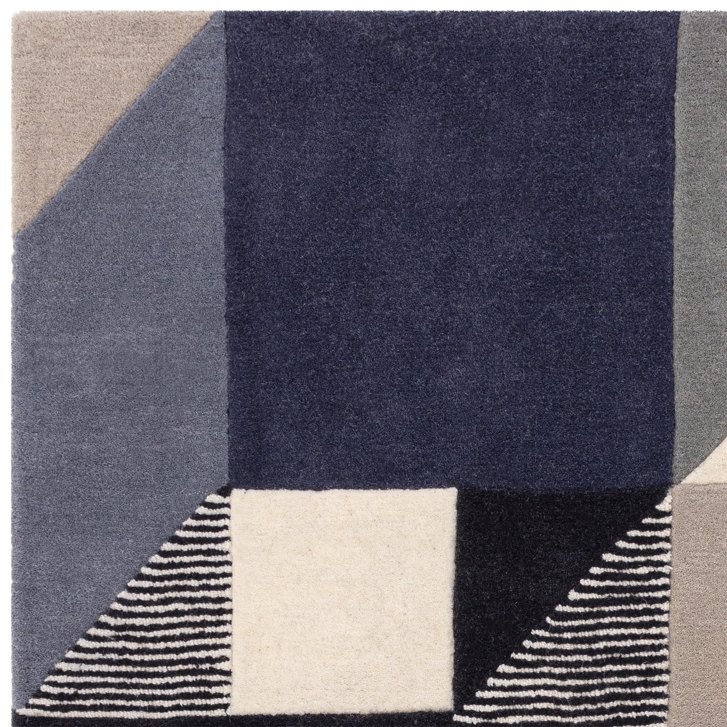 Matrix Memphis MAX101 Wool Abstract Rugs in Blue